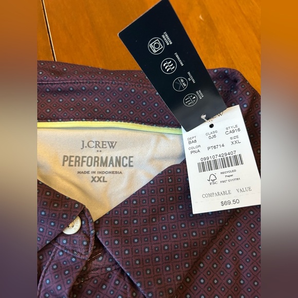 Men’s J Crew Factory performance polo NWT - Picture 3 of 3